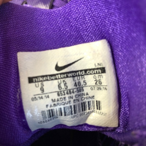 Nike Hyperdunk Athletic Comfort Purple Boot.  Size 9. Rare - Picture 9 of 10